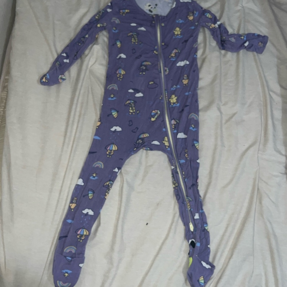 Bellabu Bear Zip-Up (footies optional) Bamboo Pajamas